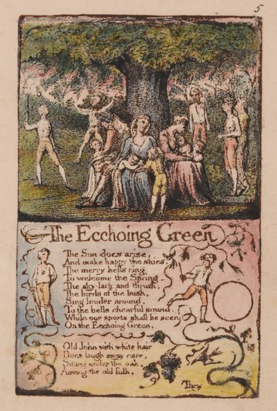 Canciones de Inocencia y de Experiencia, Placa 5, El Verde Resonante (Bentley 6) de William Blake